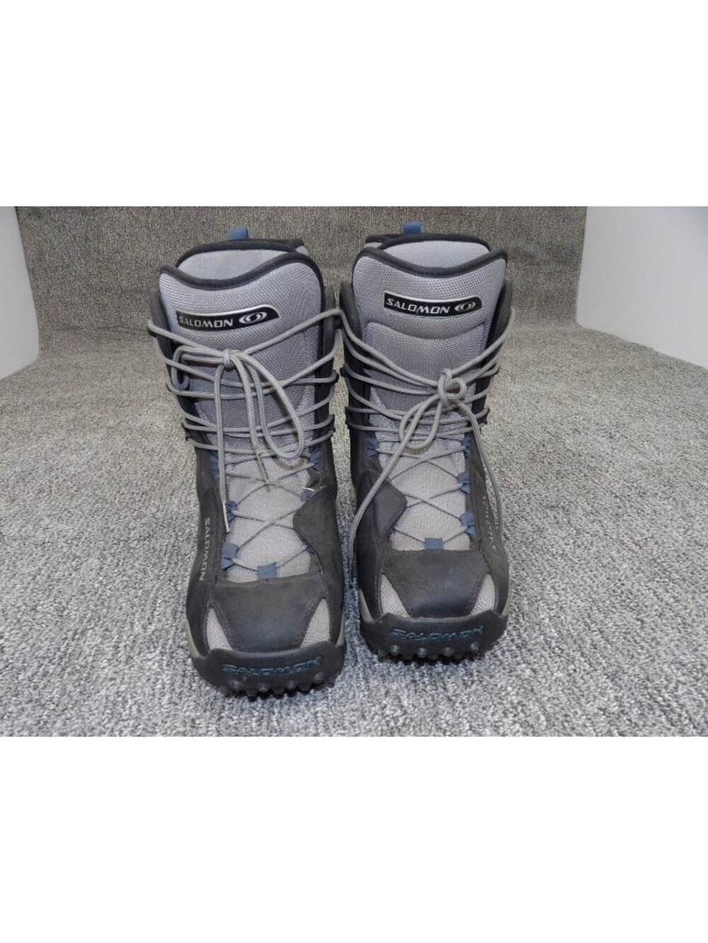 Salomon Solace Men's Snowboard Boots Size 9 Memory Fit Gray Black Laced